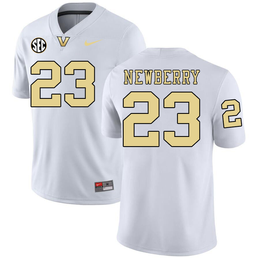 AJ Newberry Jersey,Vanderbilt Commodores #23 AJ Newberry Football Jersey,Uniforms-White 2024